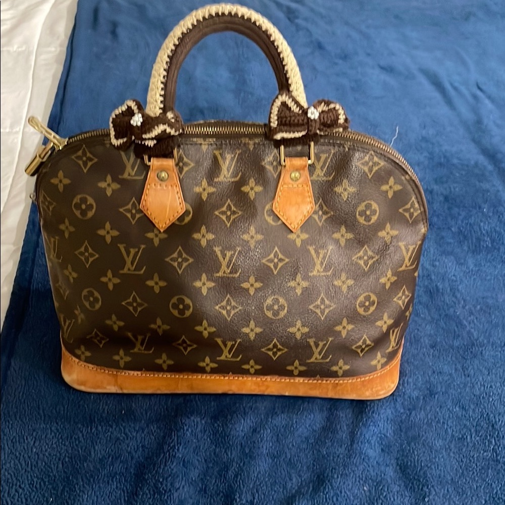 Louis Vuitton Brown Satchel with Iconic Monogram